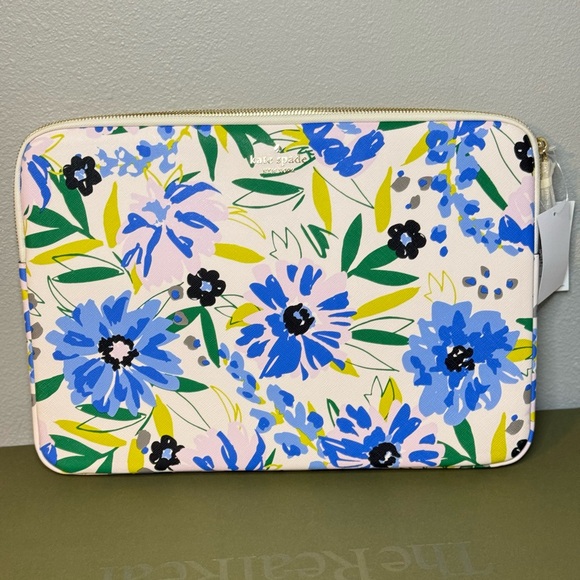 Kate Spade Blue and Green Floral Sleeve - Picture 3 of 6